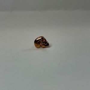 14K Rose Gold Skull Threadless End